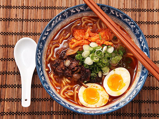 Korean Stock with Sardines and Ramen Noodles