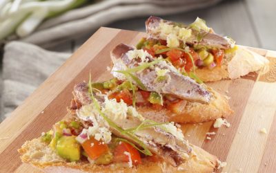 Creations Sardines Avocado Bruschetta